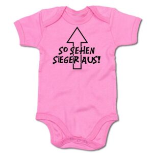 G-graphics Kurzarmbody Baby Body - So sehen Sieger aus mit Spruch / Sprüche • Babykleidung • Geschenk zur Geburt / Taufe / Babyshower / Babyparty • Strampler