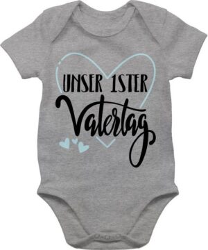 Shirtracer Shirtbody Unser erster Vatertag Geschenk Vatertag Baby