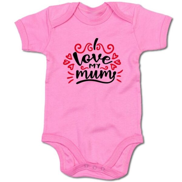 G-graphics Kurzarmbody Baby Body - I love my mum mit Spruch / Sprüche • Babykleidung • Geschenk zum Muttertag / zur Geburt / Taufe / Babyshower / Babyparty • Strampler