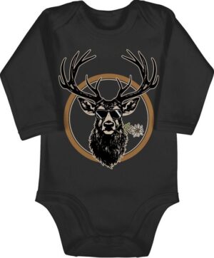 Shirtracer Shirtbody Cooler Hirsch Hirschgeweih Jäger Mode für Oktoberfest Baby Outfit