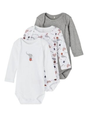 Name It Langarmbody Name It 3er Pack Unisex langarm Baby Bodys (3-tlg.