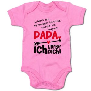 G-graphics Kurzarmbody Baby Body - Wenn ich sprechen könnte