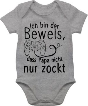 Shirtracer Shirtbody Ich bin der Beweis dass Papa nicht nur zockt Geschenk Vatertag Baby