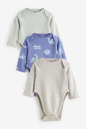 Next Langarmbody 3 x Langärmelige Baby Bodysuits bei Hüftdysplasie (3-tlg)