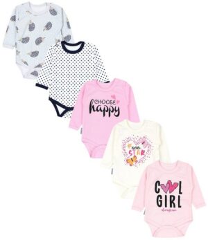 TupTam Langarmbody TupTam Mädchen Baby Body Langarm Unifarben 5er Pack