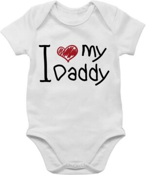 Shirtracer Shirtbody I love my Daddy quer schwarz Geschenk Vatertag Baby