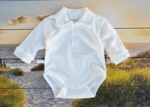 La Bortini Langarmbody Baby Body langarm in Creme 44 50 56 62 68 74 80 86