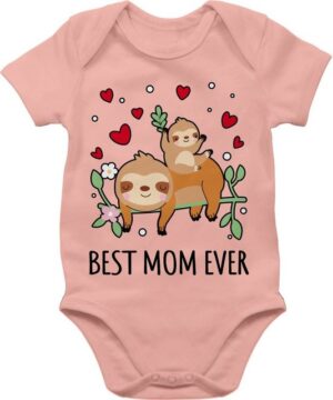 Shirtracer Shirtbody Best Mom ever - Faultiere (1-tlg) Muttertagsgeschenk