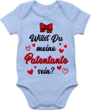 Shirtracer Shirtbody Willst du meine Patentante sein schwarz rot Patentante