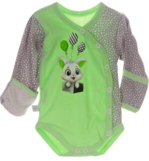 La Bortini Wickelbody Wickelbody Baby Body Langarmbody mit Kratzschutz für Babys und Kinder 44 50 56 62 68 74 80 86 aus reiner Baumwolle