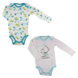 EplusM Langarmbody 2er Pack Baby Jungen Langarmbodys Gr. 68 bis 92