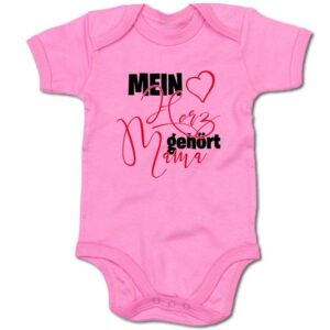 G-graphics Kurzarmbody Baby Body - Mein Herz gehört Mama mit Spruch / Sprüche • Babykleidung • Geschenk zum Muttertag / zur Geburt / Taufe / Babyshower / Babyparty • Strampler