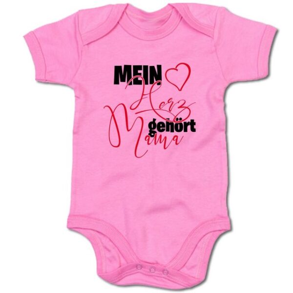 G-graphics Kurzarmbody Baby Body - Mein Herz gehört Mama mit Spruch / Sprüche • Babykleidung • Geschenk zum Muttertag / zur Geburt / Taufe / Babyshower / Babyparty • Strampler