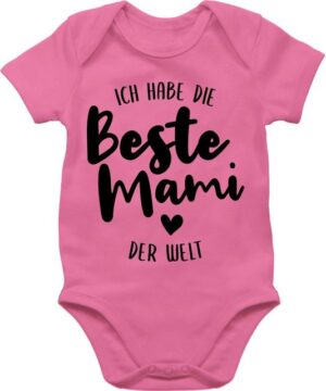 Shirtracer Shirtbody Ich habe die beste Mami der Welt schwarz (1-tlg) Muttertagsgeschenk