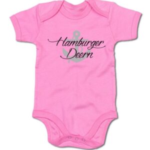 G-graphics Kurzarmbody Baby Body - Hamburger Deern mit Spruch / Sprüche • Babykleidung • Geschenk zur Geburt / Taufe / Babyshower / Babyparty • Strampler