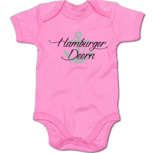 G-graphics Kurzarmbody Baby Body - Hamburger Deern mit Spruch / Sprüche • Babykleidung • Geschenk zur Geburt / Taufe / Babyshower / Babyparty • Strampler