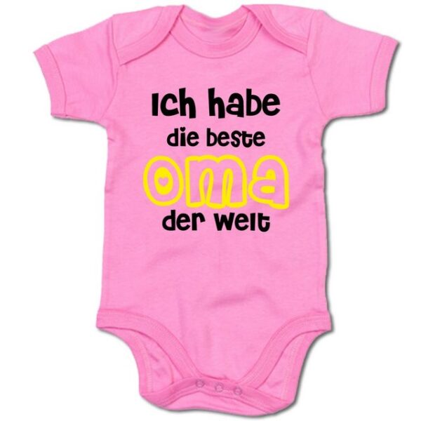 G-graphics Kurzarmbody Baby Body - Ich habe die beste Oma der Welt mit Spruch / Sprüche • Babykleidung • Geschenk zum Muttertag / zur Geburt / Taufe / Babyshower / Babyparty • Strampler