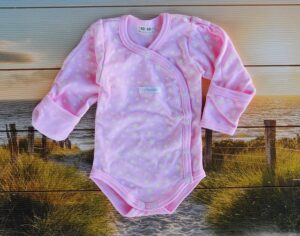 La Bortini Wickelbody Baby Body Langarmbody 44 50 56 62 68 74 80 86 92 98 mit Kratzschutz