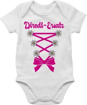 Shirtracer Shirtbody Dirndl-Ersatz Korsage - fuchsia Mode für Oktoberfest Baby Outfit