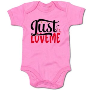 G-graphics Kurzarmbody Baby Body - Just love me mit Spruch / Sprüche • Babykleidung • Geschenk zur Geburt / Taufe / Babyshower / Babyparty • Strampler