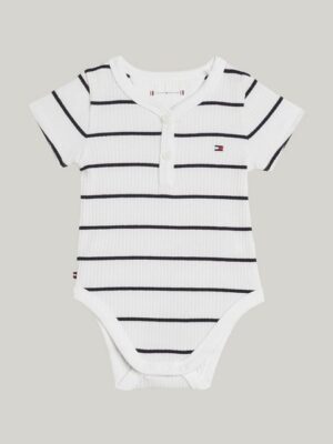 Tommy Hilfiger Kurzarmbody BABY STRIPED RIB BODY S/S Baby bis 2 Jahre