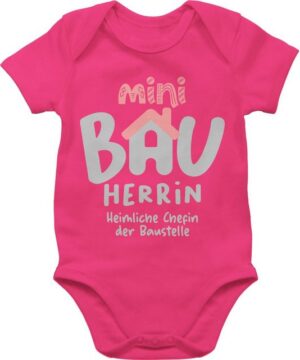 Shirtracer Shirtbody Mini Bauherrin grau Sprüche Baby