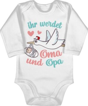 Shirtracer Shirtbody Ihr werdet Oma und Opa - Storch Zur Geburt