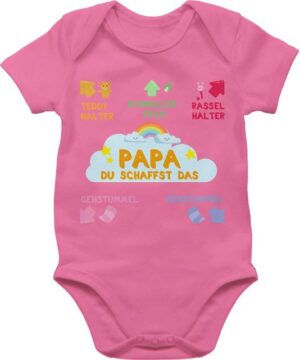 Shirtracer Shirtbody Papa du schaffst das bunt Strampler Baby Mädchen & Junge