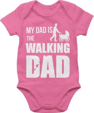 Shirtracer Shirtbody My Dad is the Walking Dad weiß Strampler Baby Mädchen & Junge