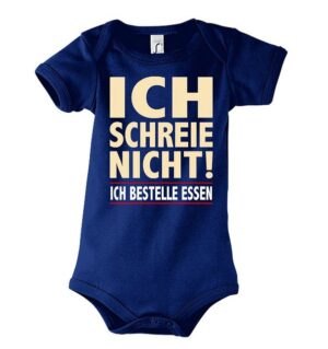 Youth Designz Kurzarmbody ICH SCHREIE NICHT Baby Body Kurzarm Strampler mit lustigem Spruch Print