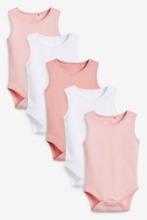 Next Kurzarmbody 5er-Pack ärmellose Baby-Bodysuits (5-tlg)