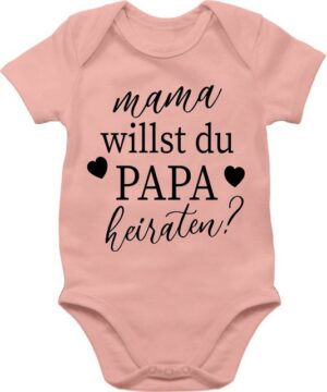 Shirtracer Shirtbody Mama willst du Papa heiraten? - schwarz Hochzeit - Baby