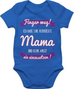 Shirtracer Shirtbody Ich habe eine verrückte Mama lila Sprüche Baby