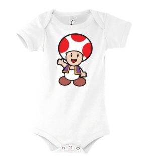 Youth Designz Kurzarmbody Baby Body Strampler Toad mit niedlichem Frontprint