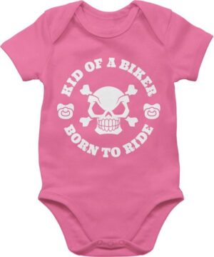 Shirtracer Shirtbody Kid of a biker born to ride Sprüche Baby