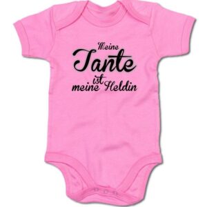 G-graphics Kurzarmbody Baby Body - Meine Tante ist meine Heldin mit Spruch / Sprüche • Babykleidung • Geschenk zur Geburt / Taufe / Babyshower / Babyparty • Strampler