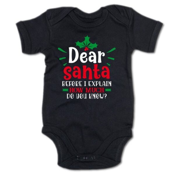 G-graphics Kurzarmbody Baby Body - Dear Santa before I explain