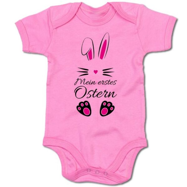 G-graphics Kurzarmbody Mein erstes Ostern – Hase Baby Body mit Spruch / Sprüche / Print / Motiv