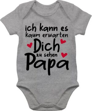 Shirtracer Shirtbody Ich kann es kaum erwarten dich zu sehen Papa Geschenk Vatertag Baby