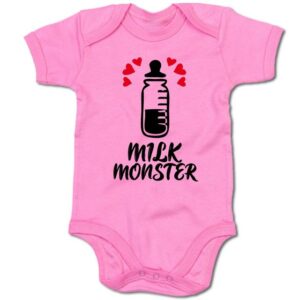 G-graphics Kurzarmbody Baby Body - Milk Monster mit Spruch / Sprüche • Babykleidung • Geschenk zur Geburt / Taufe / Babyshower / Babyparty • Strampler