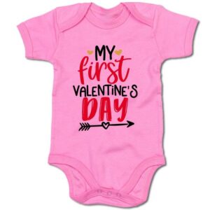 G-graphics Kurzarmbody Baby Body - My first Valentines Day mit Spruch / Sprüche • Babykleidung • Geschenk zur Geburt / Taufe / Babyshower / Babyparty • Strampler