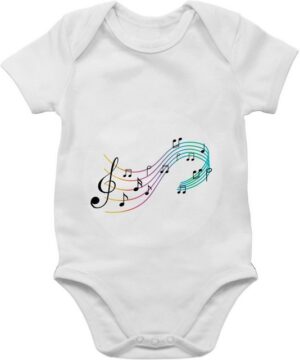 Shirtracer Shirtbody Glücksbär Noten Musik Music Geschenk Musiker Musikerin Karneval & Fasching