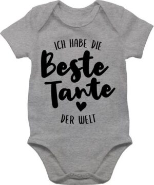 Shirtracer Shirtbody Ich habe die beste Tante der Welt schwarz Strampler Baby Mädchen & Junge