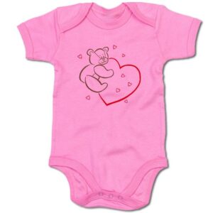 G-graphics Kurzarmbody Baby Body - Teddy mit Herz mit Spruch / Sprüche • Babykleidung • Geschenk zur Geburt / Taufe / Babyshower / Babyparty • Strampler