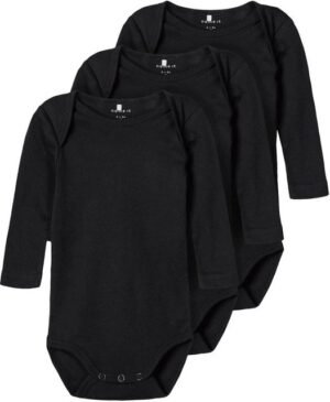 Name It Langarmbody NBNBODY 3P LS SOLID BLACK (Packung