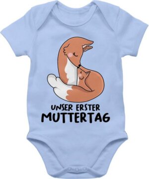 Shirtracer Shirtbody Unser erster Muttertag I Füchsen (1-tlg) Muttertagsgeschenk