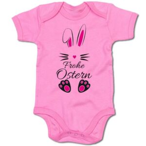 G-graphics Kurzarmbody Frohe Ostern – Hase Baby Body mit Spruch / Sprüche / Print / Motiv