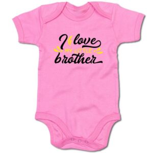 G-graphics Kurzarmbody Baby Body - I love my little brother mit Spruch / Sprüche • Babykleidung • Geschenk zur Geburt / Taufe / Babyshower / Babyparty • Strampler