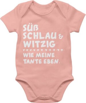 Shirtracer Shirtbody Süß schlau und witzig - wie meine Tante eben Sprüche Baby