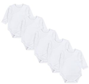 TupTam Wickelbody TupTam Baby Unisex Langarm Wickelbody Print / Uni 5er Pack